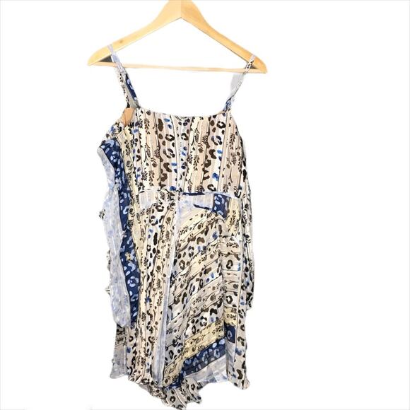 Foxiedox Aura 3D Floral Blue Printed Mini Dress Size Small NWT - Picture 7 of 8